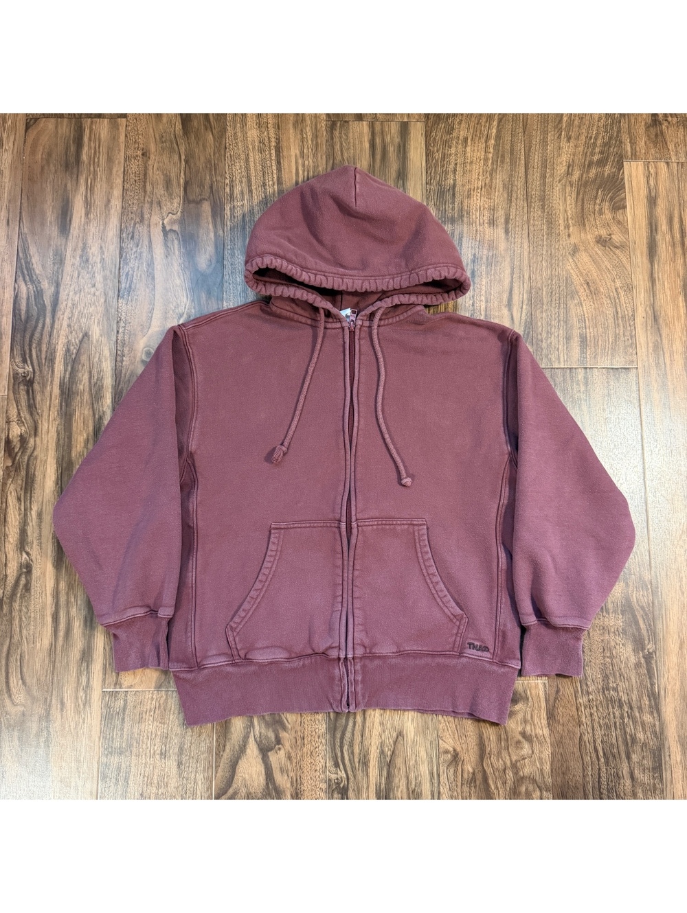 Aritzia Tna Cozy Fleece Boyfriend Zip Hoodie Sweatshirt Dusty Plum Mauve XS